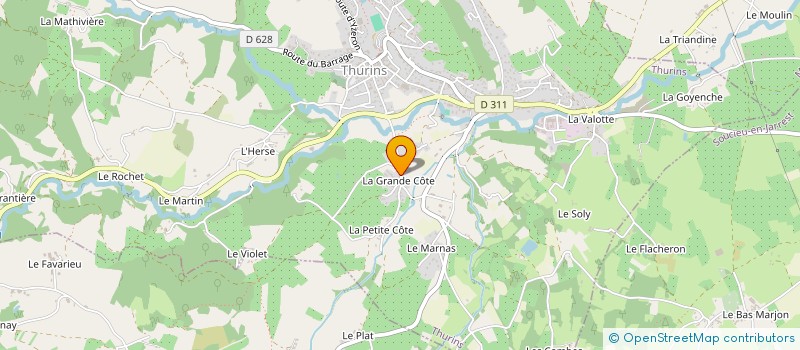 localisation de l'entreprise WSTA à THURINS