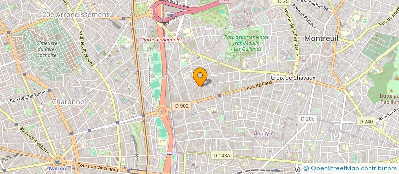 localisation de l'entreprise WU à BAGNOLET
