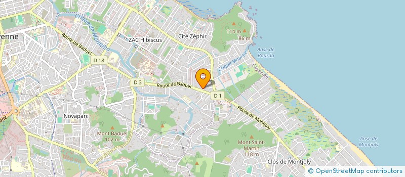 localisation de l'entreprise WUB  CAYENNE