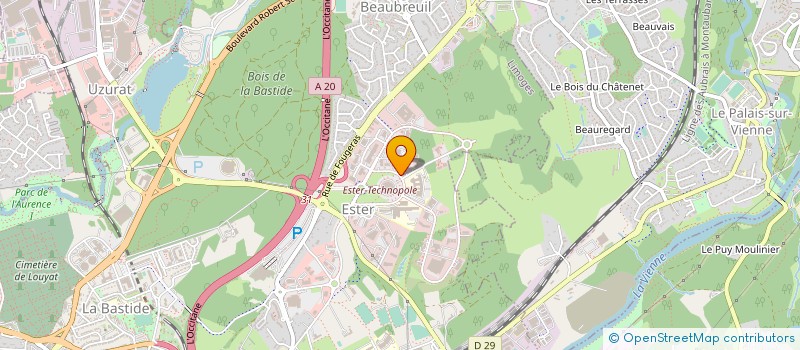 localisation de l'entreprise WUPATEC à LIMOGES