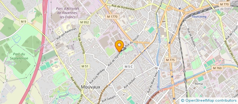 localisation de l'entreprise WX INVESTISSEMENTS à MOUVAUX