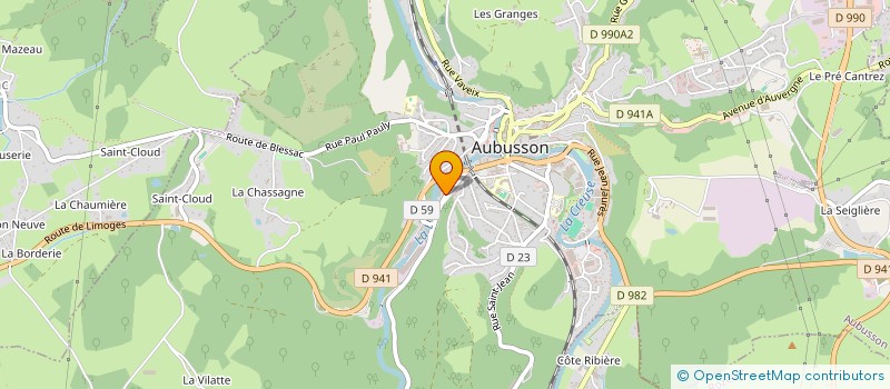 localisation de l'entreprise WYPACY à AUBUSSON