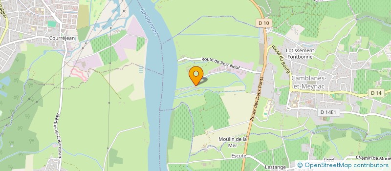 localisation de l'entreprise X.22  CAMBLANES-ET-MEYNAC