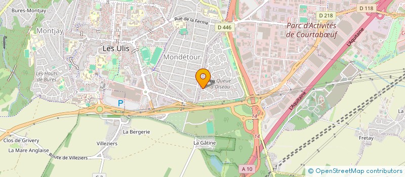 localisation de l'entreprise X  LES ULIS