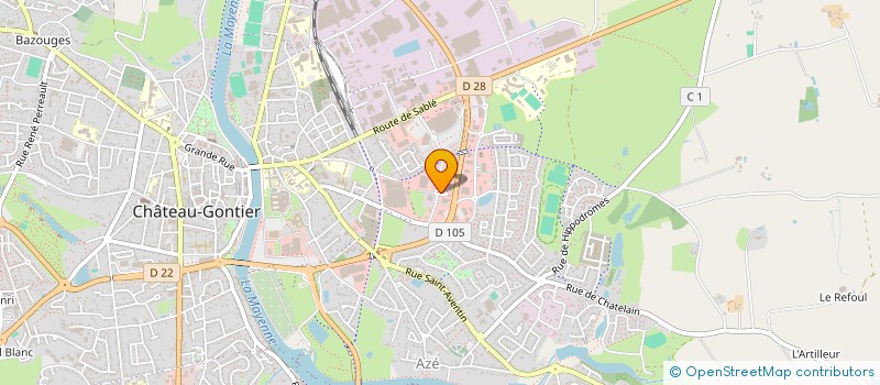 localisation de l'entreprise X AUTO TECHNIQUE  CHATEAU-GONTIER-SUR-MAYENNE