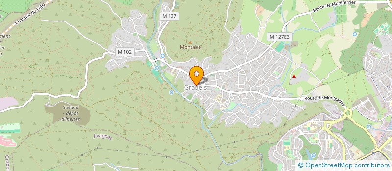 localisation de l'entreprise X BAT 34  GRABELS