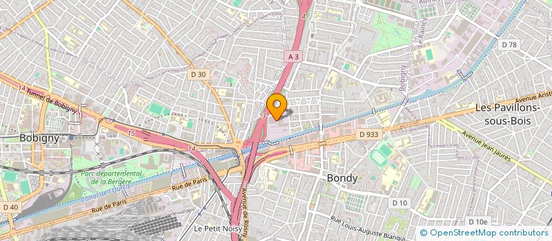 localisation de l'entreprise X BTP à DRANCY