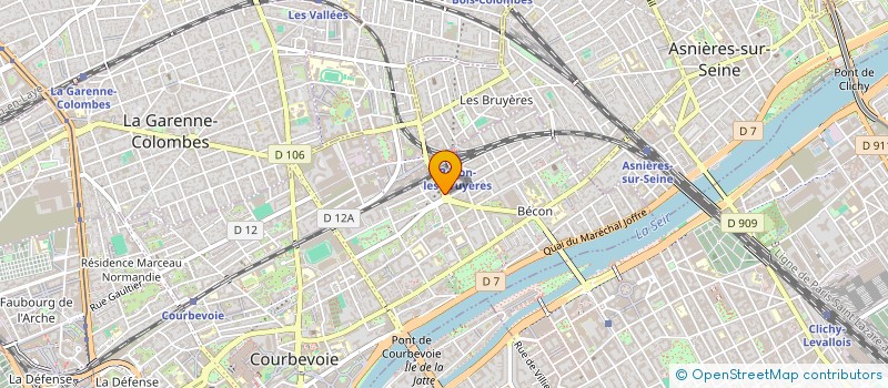 localisation de l'entreprise X'COM à COURBEVOIE