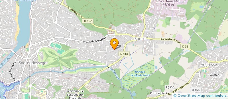 localisation de l'entreprise X-DERMA  SOORTS-HOSSEGOR