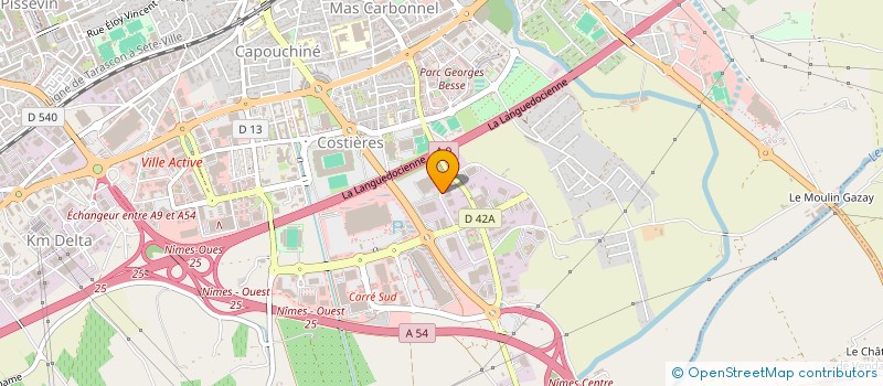 localisation de l'entreprise X.H.D.  NIMES