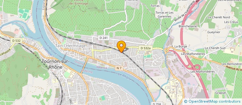 localisation de l'entreprise X.IN  TAIN-L'HERMITAGE