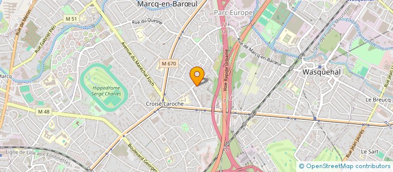 localisation de l'entreprise X.M.L à MARCQ-EN-BARŒUL