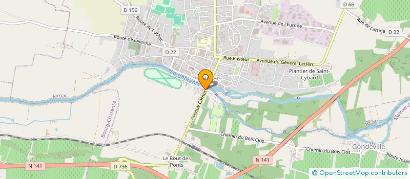 localisation de l'entreprise X.O.  MAINXE-GONDEVILLE