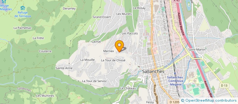 localisation de l'entreprise X-OVER DEVELOPPEMENT à SALLANCHES
