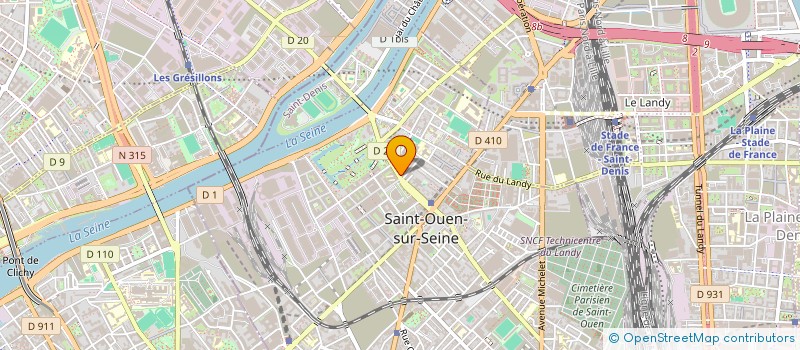 localisation de l'entreprise X.P.M. à SAINT-OUEN-SUR-SEINE