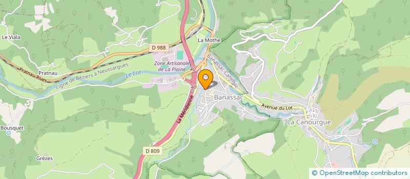 localisation de l'entreprise X-SPORTS LOZERE  BANASSAC-CANILHAC