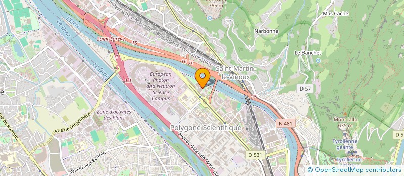 localisation de l'entreprise X-TEC HOLDING à GRENOBLE