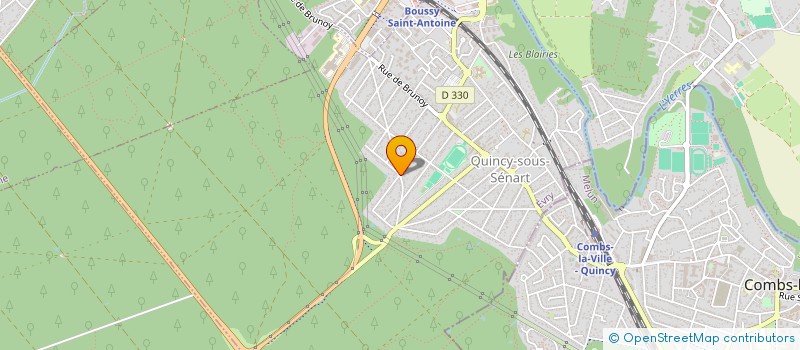 localisation de l'entreprise X3A  QUINCY-SOUS-SENART