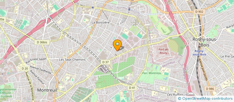 localisation de l'entreprise XA INVESTISSEMENTS à MONTREUIL