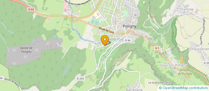localisation de l'entreprise XADEO à POLIGNY