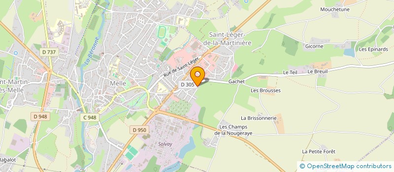 localisation de l'entreprise XAMAEL  MELLE