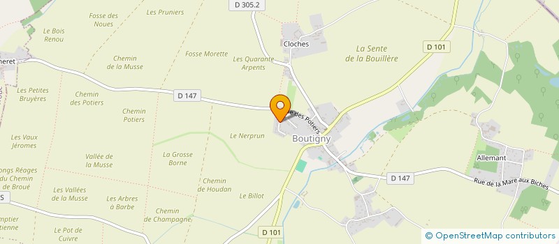 localisation de l'entreprise XAVAM à BOUTIGNY-PROUAIS
