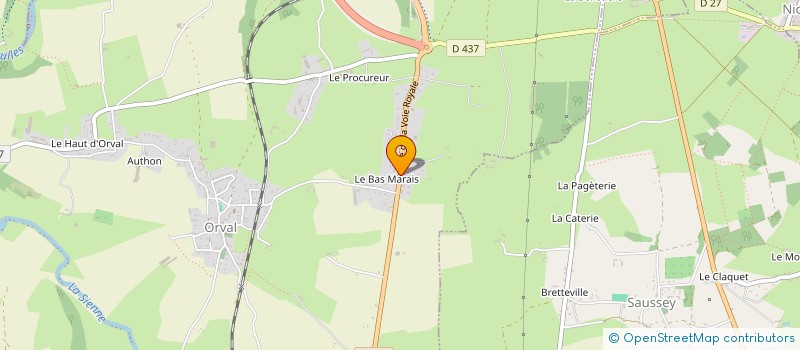 localisation de l'entreprise XAVIER AMELINE  ORVAL SUR SIENNE