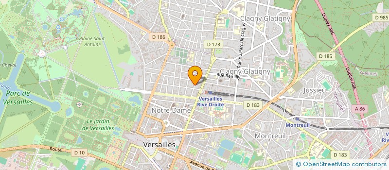 localisation de l'entreprise XAVIER BARIANI, DYLAN RICHARD, MAGALI BARIANI ET ELODIE ROUDIER COMMISSAIRES DE JUSTICE ASSOCIES à VERSAILLES