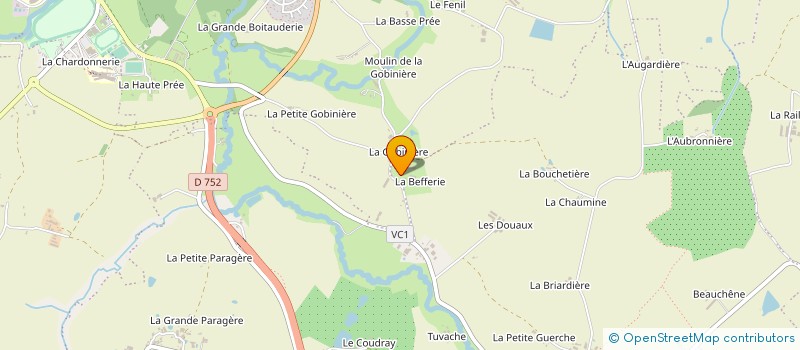 localisation de l'entreprise XAVIER BOREAU DE ROINCE à MONTREVAULT-SUR-EVRE
