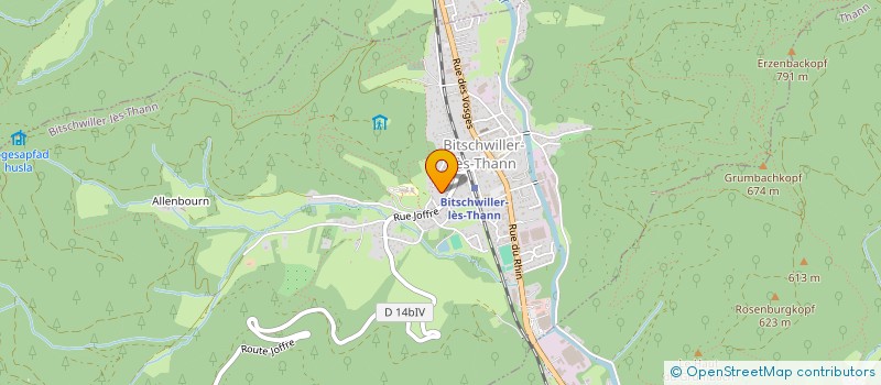 localisation de l'entreprise XAVIER CHRISTIN LUNETIER ET OPTICIEN à BITSCHWILLER-LES-THANN