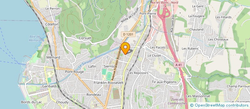 localisation de l'entreprise XAVIER JACQUELINE  AIX-LES-BAINS