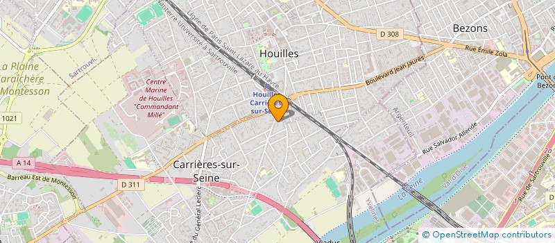 localisation de l'entreprise XAVIER LEVERVE ET BERNARD BEAUFRERE  CARRIERES-SUR-SEINE