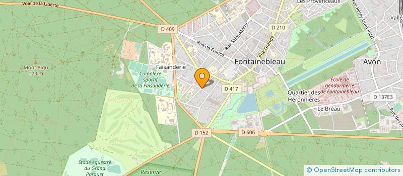 localisation de l'entreprise XAVIER MAITRE ET GUILLAUME LAGUE, NOTAIRES, ASSOCIES D'UNE SOCIETE CIVILE PROFESSIONNELLE D'UN OFFICE NOTARIAL à FONTAINEBLEAU