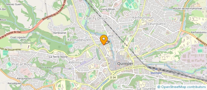 localisation de l'entreprise XAVIER MOAL ET ASSOCIES à QUIMPER