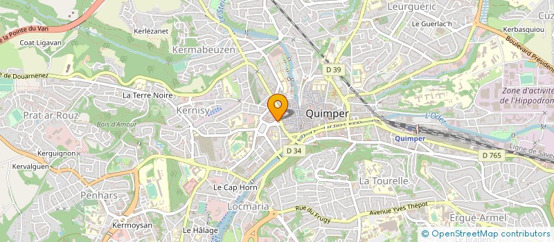 localisation de l'entreprise XAVIER MONANGE COIFFURE à QUIMPER