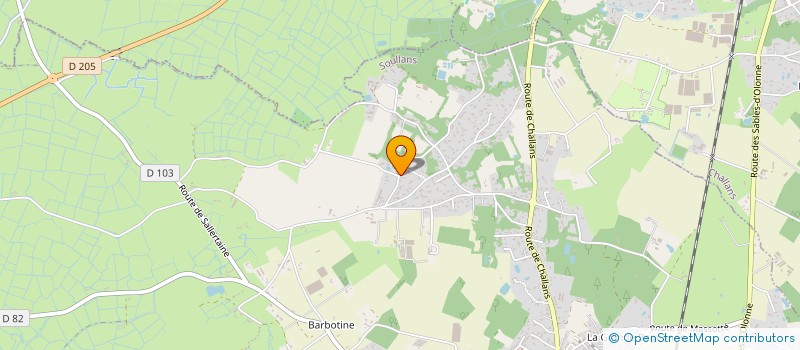 localisation de l'entreprise XAVIER YVERNOGEAU TRAITEUR  SOULLANS