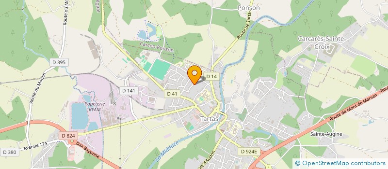 localisation de l'entreprise XAVINE  TARTAS