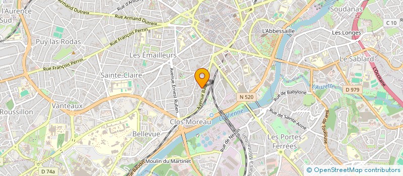 localisation de l'entreprise XB à LIMOGES