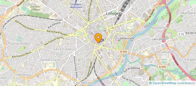 localisation de l'entreprise XB CONSULTING à LIMOGES