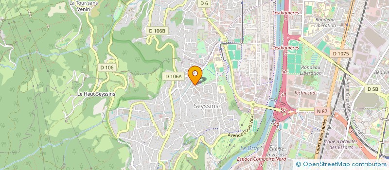 localisation de l'entreprise XB2M  SEYSSINS