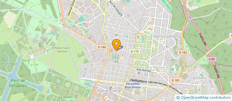 localisation de l'entreprise XCOS  LE CHESNAY-ROCQUENCOURT