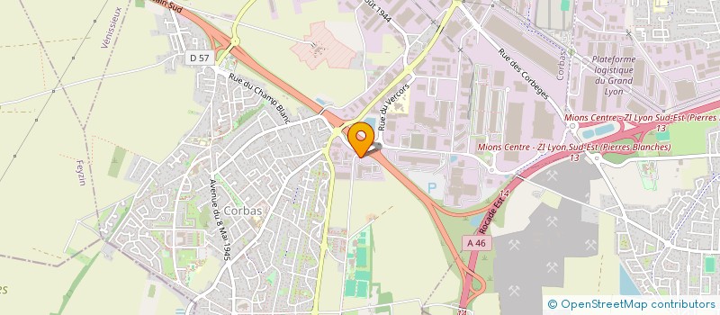 localisation de l'entreprise XDE INVEST à CORBAS