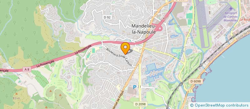 localisation de l'entreprise XDM CONSULTING  MANDELIEU-LA-NAPOULE