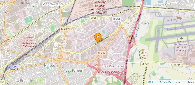 localisation de l'entreprise XEFI INGENIERIE AUVERGNE  CLERMONT-FERRAND