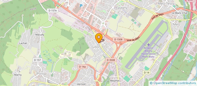 localisation de l'entreprise XELA LED  EPAGNY METZ-TESSY