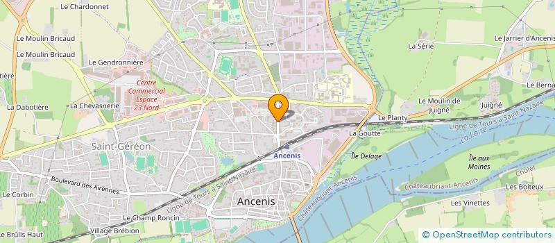 localisation de l'entreprise XENUOC  ANCENIS-SAINT-GEREON
