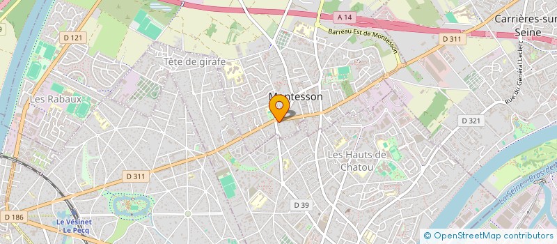localisation de l'entreprise XG HOLDING à MONTESSON