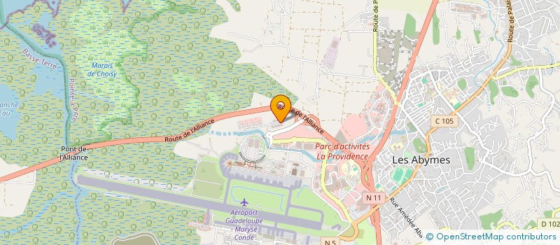 localisation de l'entreprise XI LOGISTIQUE  LES ABYMES