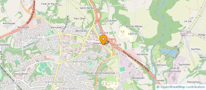 localisation de l'entreprise XK1 à QUIMPER
