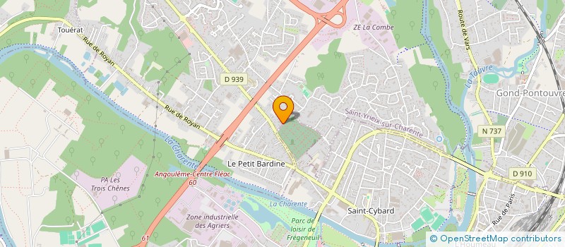 localisation de l'entreprise XL BATI SERVICES à SAINT-YRIEIX-SUR-CHARENTE